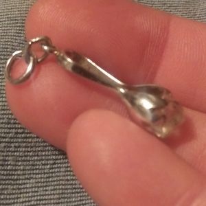 Antique Sterling  Ice Tong Charm